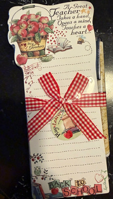 Lissom Design by Joanne Lee Back to School Note Pad w/ Pen