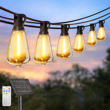 Solar String Lights Outdoor Waterproof with Remote Timer, LED Shatterproof