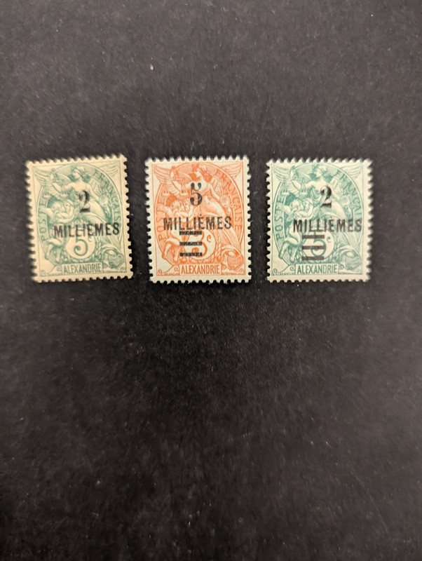 Egypt Alexandria French Stamps MNH 1921-1925