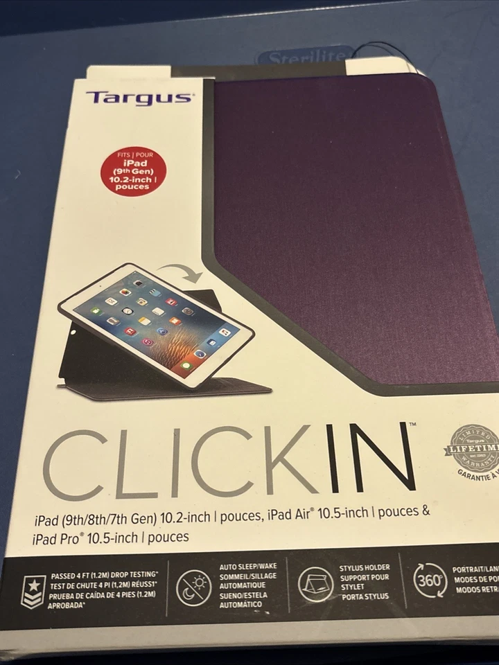 NEW Targus Click-In Case for iPad 9th 8th 7th gen 10.2-inch iPad Air 10.5-inch - Image 3 of 4