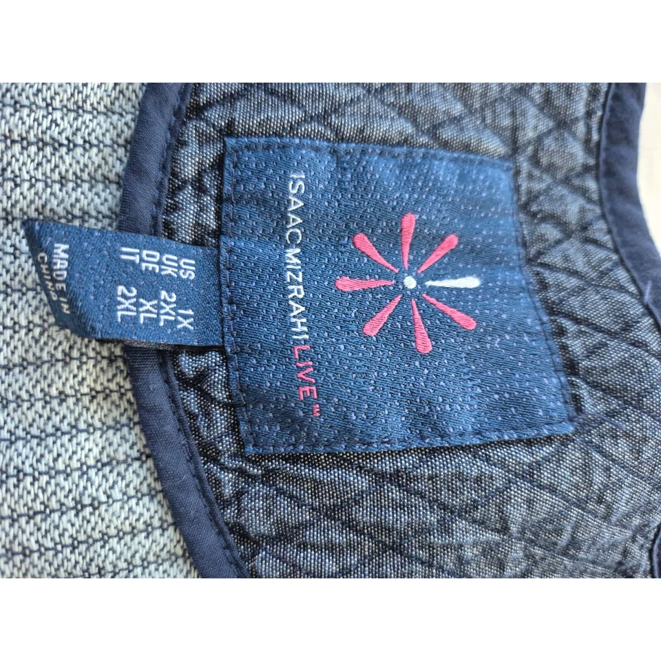 Chaqueta de mezclilla acolchada Isaac Mizrahi para mujer talla XL ligera Lagenlook clásica Foto 4 de 4
