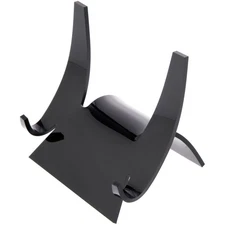 Plymor Black Acrylic Double-Scoop Display Easel, 3.5" H x 3.875" W x 3.125" D