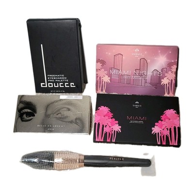 Eyeshadow 4 Palette And 1 Brush Bundle Miami And Nights Doucce Belle En Argent