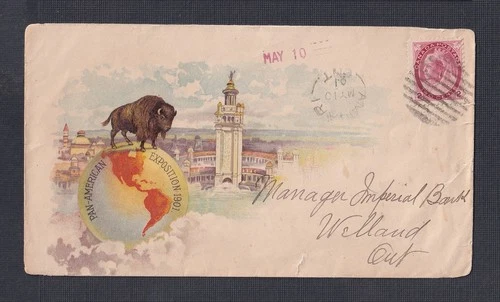 CANADA 1901 'PAN-AMERICAN EXPOSITION 1901' COVER AMIGARI TO WELLAND ONTARIO