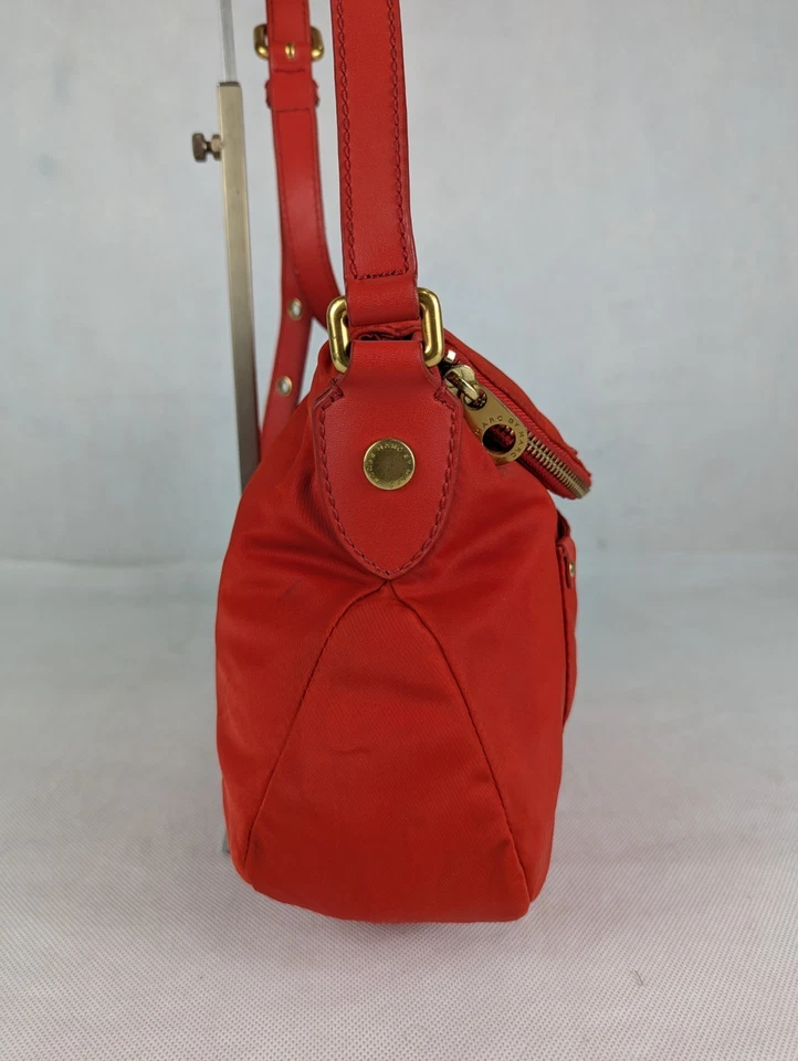 Marc Jacobs Preppy Natasha Crossbody Bag Red Nylon with PVC Trim Leather Medium - Image 4 of 4