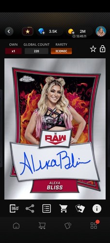 WWE Topps SLAM *DIGITAL* - Chrome 25 Iconic Red Brand Signature - Alexa Bliss