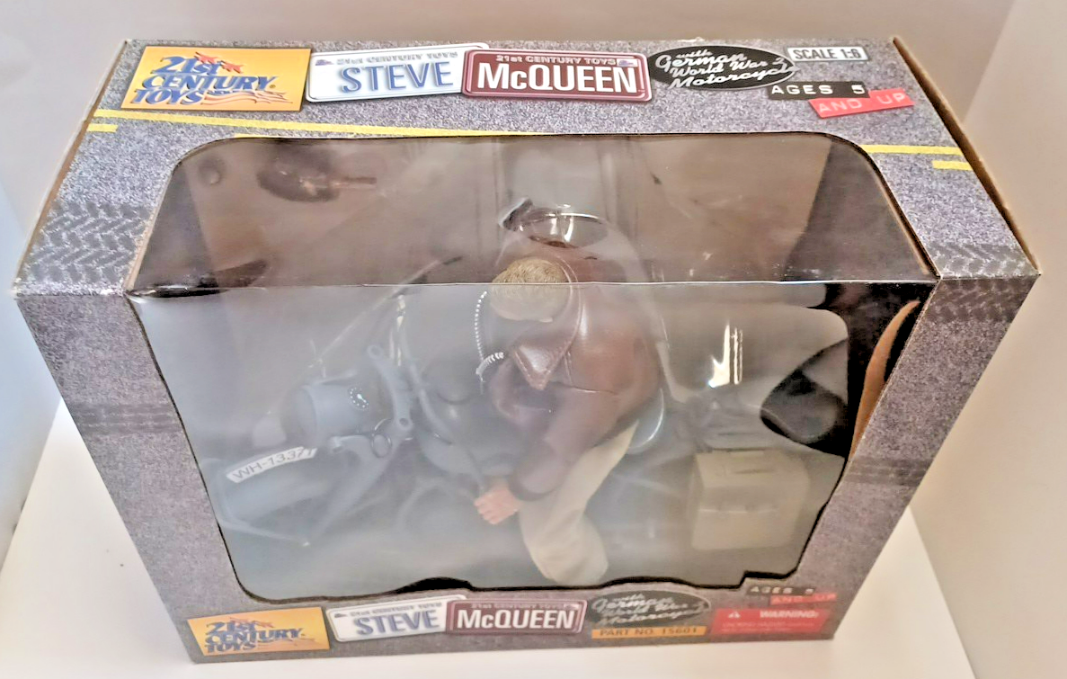 21st Century Steve McQueen w /German WWII Motorcycle The Great