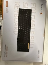ProtoArc XK01 Foldable Full-Size Wireless Bluetooth Keyboard Black QWERTY