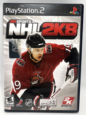 NHL 2K8 PlayStation 2 PS2 Video Game Complete Case Manual Hockey Tested 2K Sport