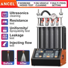 ANCEL ANJ400 Auto Ultrasonic Cleaning Machine Car Fuel Injector Cleaner Tester
