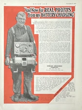1919 Ad Hobart Brothers Co Troy OH Battery Chargers HB 500 Watt Outfit
