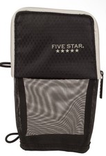 Five Star Stand 'N Store Pencil Pouch, Fits 3-Ring Binder, Black/Gray