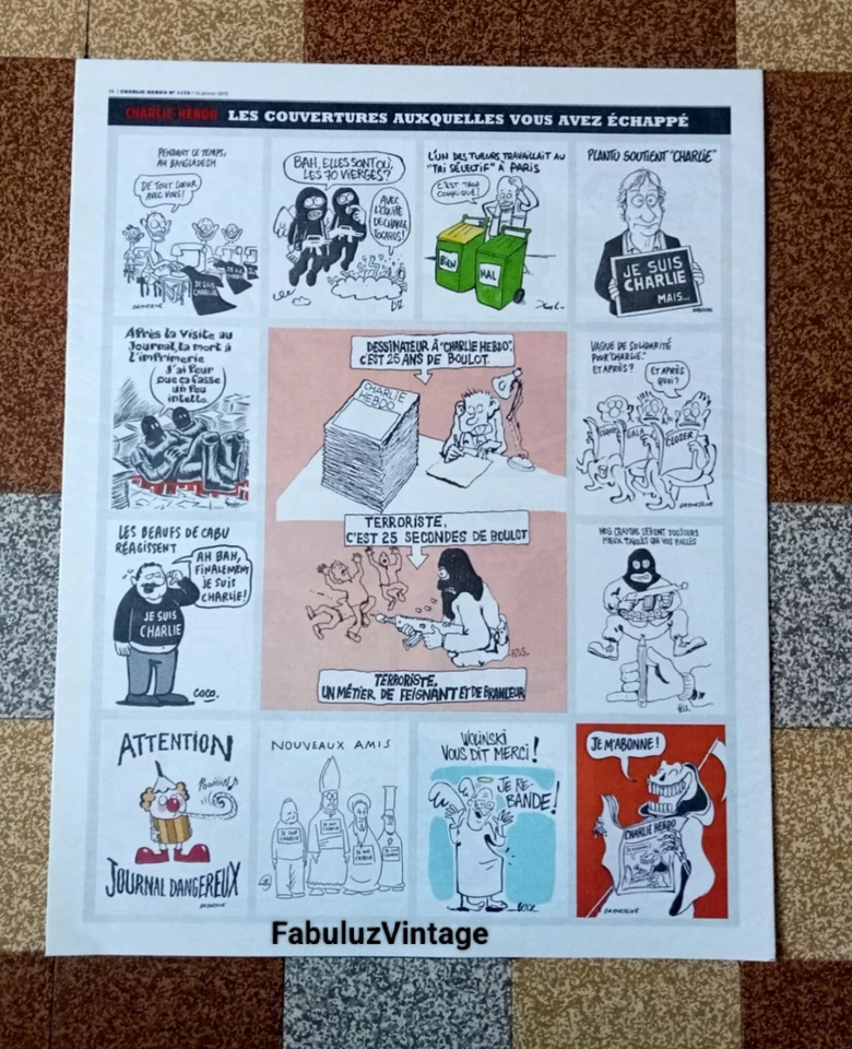 CHARLIE HEBDO ORIGINAL N 1178 TOUT EST PARDONNE  14/01/2015 JE SUIS CHARLIE  - Photo 2/2