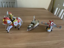 Small Helicopter Tinplate Wind up Toy Collection Lovely Vintage Clockwork Toy