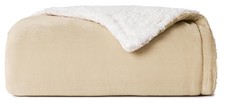 Casual Living Sherpa Full/Queen Blanket Plush Fuzzy Cozy Fleece Bed Blanket f...