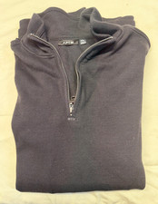 Men's 2XL 1/4 zipper knit pullover Black - new with tags