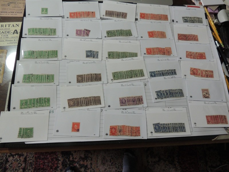 Australia 1938-81 F/VF Used+Mint Stock on Dealer Cards
