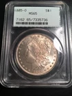 1885-O Morgan Silver Dollar $1 PCGS MS 65 OLD RARE 2.1 GREEN HOLDER OGH