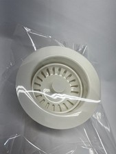 ABS Off White Light Ivory Kitchen Sink Drain Complete Assembly w/Basket 3.5