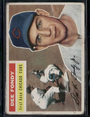 1956 Topps DEE FONDY #112 Corner Crease and Surface scratches