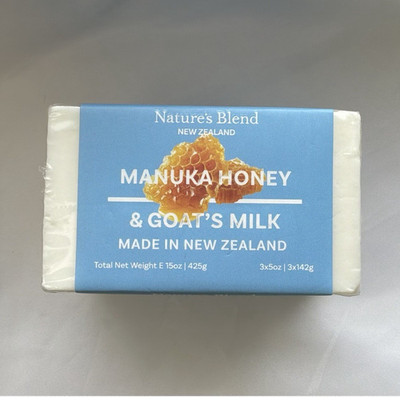 Nature's Blend Manuka Honey Goat's Milk Triple Milled Soap Bar Multipack 15oz