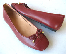 Vionic Klara Women's Ballet Comfort Flat shoes Wine Leather 7.5 M / 38 80