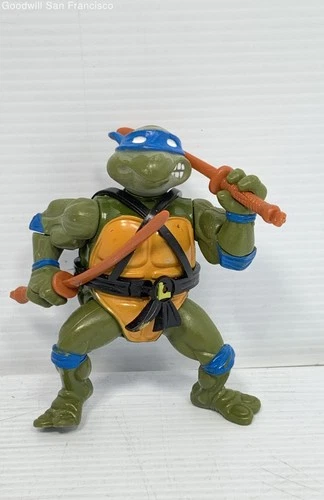 Vintage Playmates Leonardo Teenage Mutant Ninja Turtles Hard Action Figure 1988