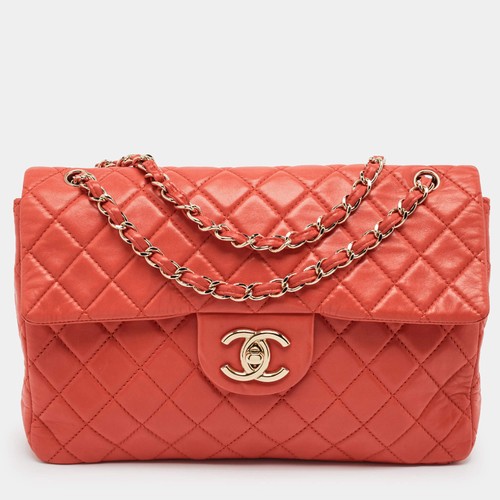Chanel Classic Maxi Jumbo XL Red Quilted Leather Flap Bag