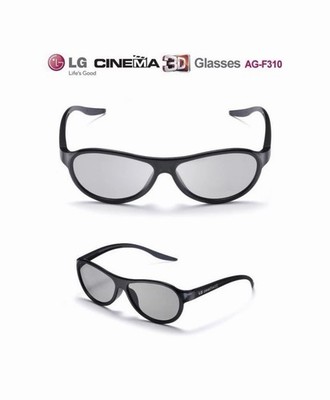 2-PACK:  LG AG-F310 Cinema 3D Glasses Bundle - Black NWOB