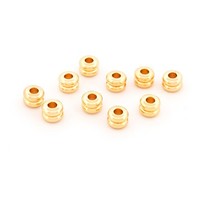Vintageparts Zwischenperlen 4 Mm Aus Messing Mit 18K Goldbeschichtung 10 StüCk