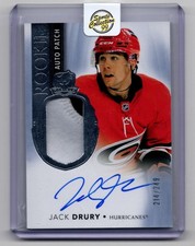 2021-22 Upper Deck The Cup Jack Drury Rookie Auto 214/249 Carolina Hurricanes