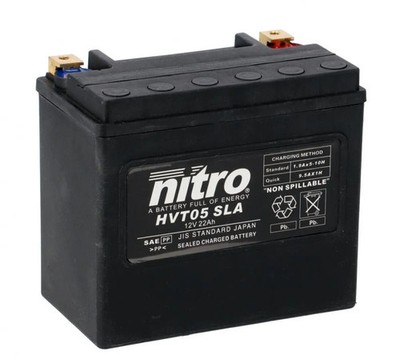 Nitro HVT 05 SLA AGM Gel Batterie 12V 22AH 325A - Einbaufertig (YTX20H 65911 ...
