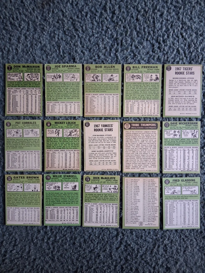 1967 TOPPS BASEBALL STARTER SET LOT(40/609)w/STARS,HOF,RC's,High-Number! - Image 4 of 4