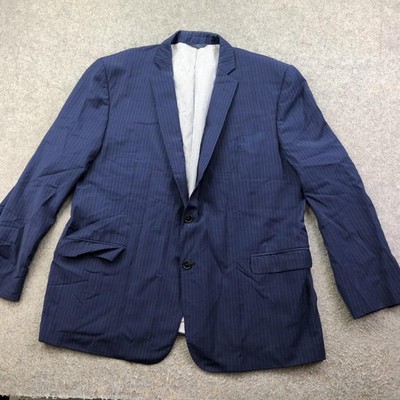 Brooks Brothers Suit Jacket Mens 50L Blue Pinstripe Wool Explorer Regent