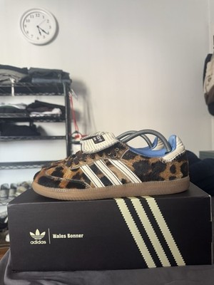 adidas gazelle silver green womens adidas x Wales Bonner Pony Leo Samba (Dark Brown / White) main image 0