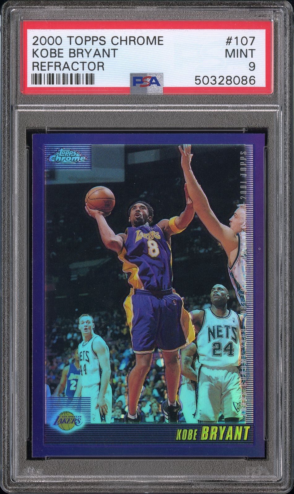 2000 Topps Chrome Kobe Bryant Refractor #107 PSA 9 Low Pop Mamba