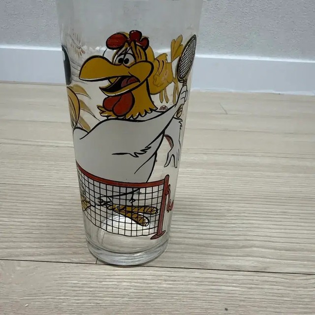 1976 Pepsi Looney Tunes Foghorn Leghorn & Henry Hawk Glass Cups