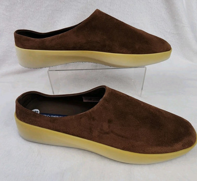 WOLF & SHEPHERD Cruise Brown Suede Slip On Mules Shoes Women  display picture 3