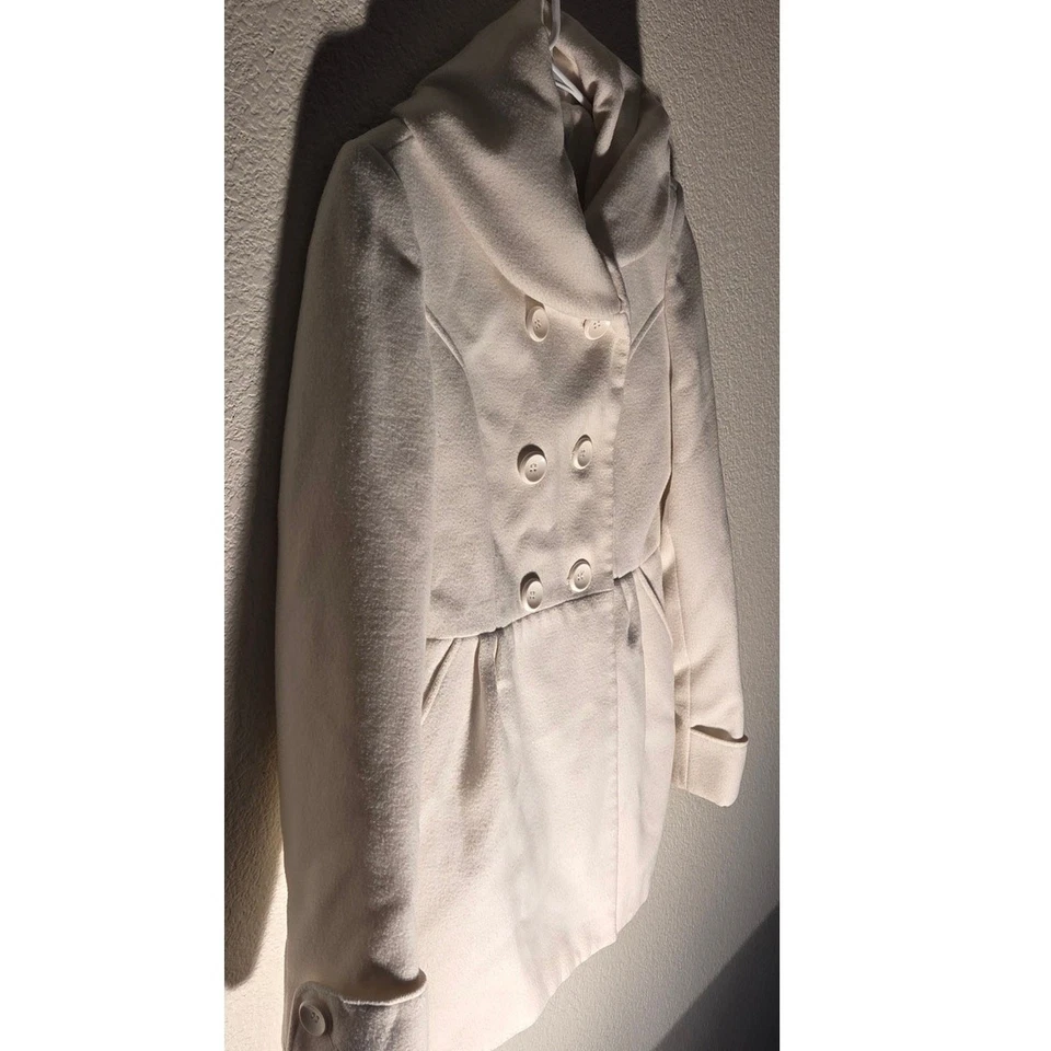 New York & Company White Pea Coat - Women's Small - Image 2 of 4