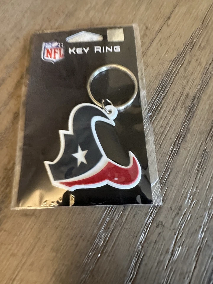 Brand New Houston Texans Laser Cut Rubber Keychain Key Chain NFL - Image 2 of 3