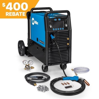 Miller Millermatic 255 MIG/Pulsed MIG Welder- 208/240V w/Running Gear (951766)
