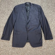 Canali Men's Size 42R Blazer Wool Navy Blue Two Button Suit Jacket Italy