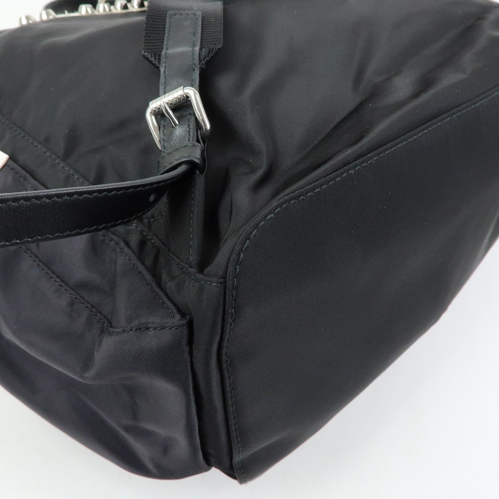 PRADA Triangle Logo Nylon Studs Backpack Rucksack… - image 13
