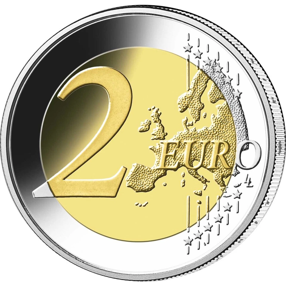 moneda de 2 euros 35 años unidad alemana Foto 2 de 2