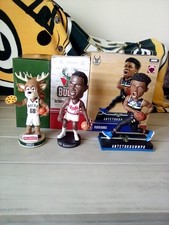 Milwaukee Bucks 3 Bobblehead Lot. Giannis 137/360 Rare. Bob Dandridge Bango Buck
