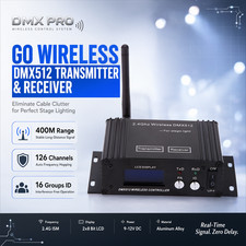 DMX 512 Controller Transmitter Receiver 2.4G 126 Channels LCD Display Aluminum