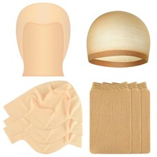 2Pcs Latex Bald Cap  2Pcs Nylon Wig Caps for Adults Halloween Cosplay Costume