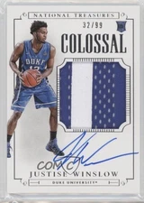 2015 Panini National Treasures College /99 Justise Winslow #360 Rookie Auto RC