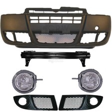 Set Stoßstange vorne dunkelgrau Gitter Nebel Träger für Fiat Doblo Bj. 05-10 