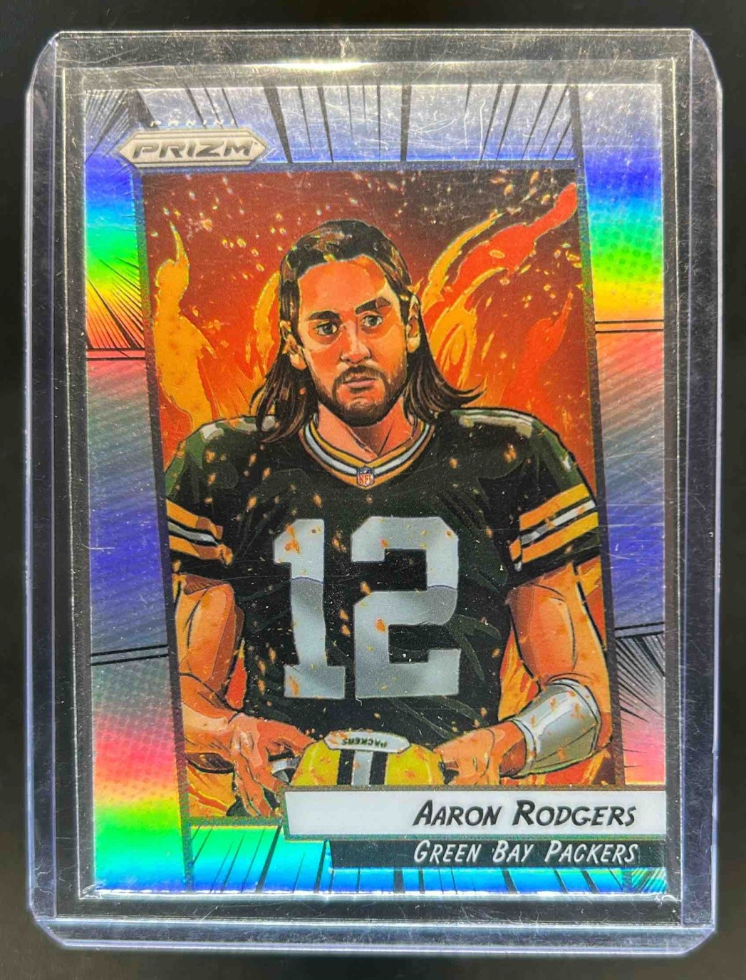 2022 Prizm Aaron Rodgers Manga Vertical #M-4 Packers